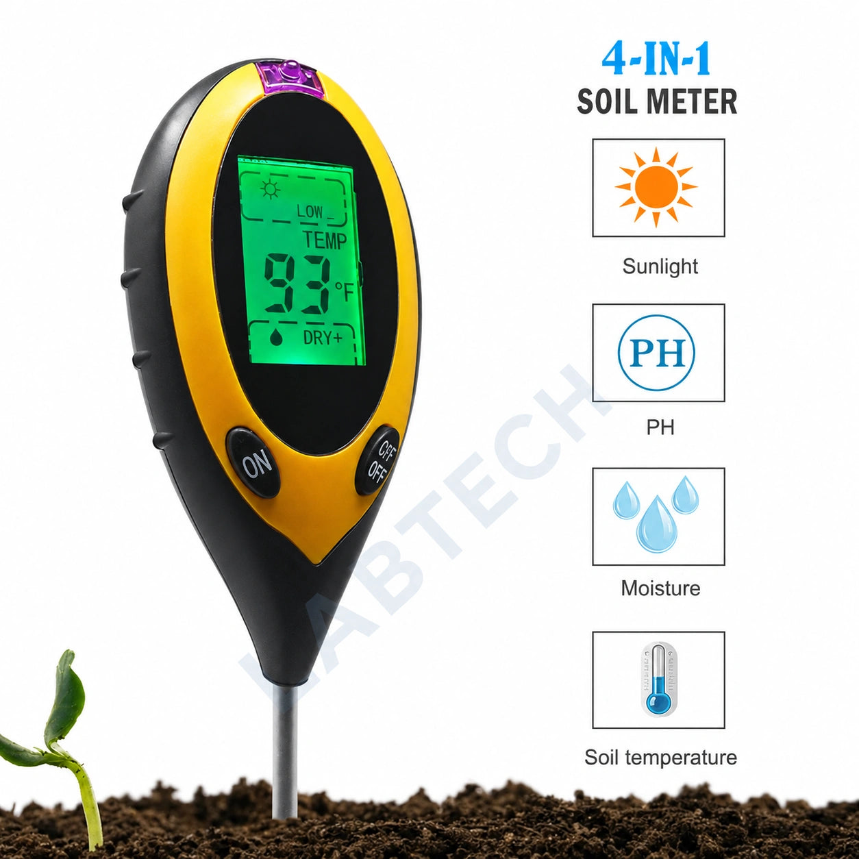 4 in 1 soil tester