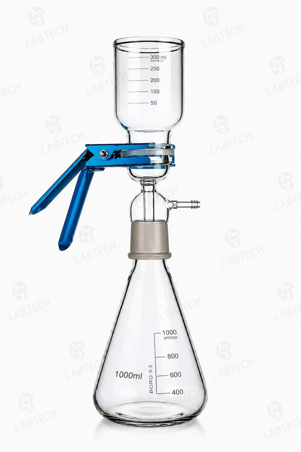 Glass Vacuum Filtration Assembly 300 ml Funnel with 1000 ml Flask