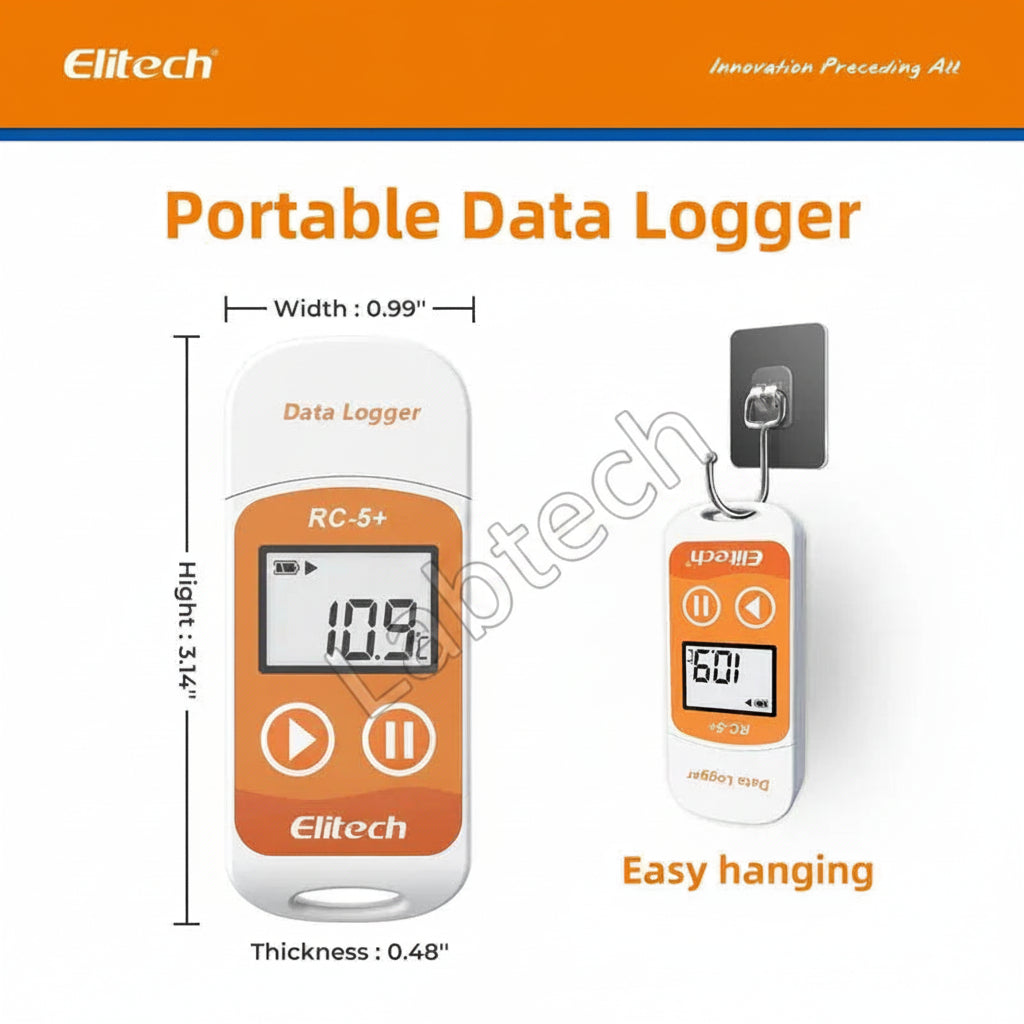Elitech RC-5+ Reusable USB Temperature Data logger with Auto PDF Report