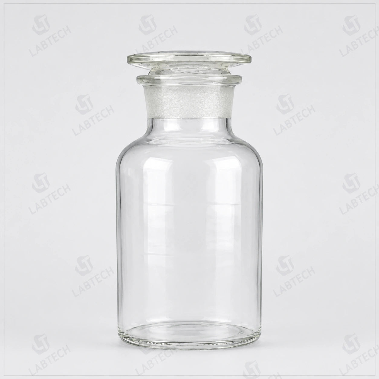 Wide Mouth Glass Reagent Bottle with Glass Stopper