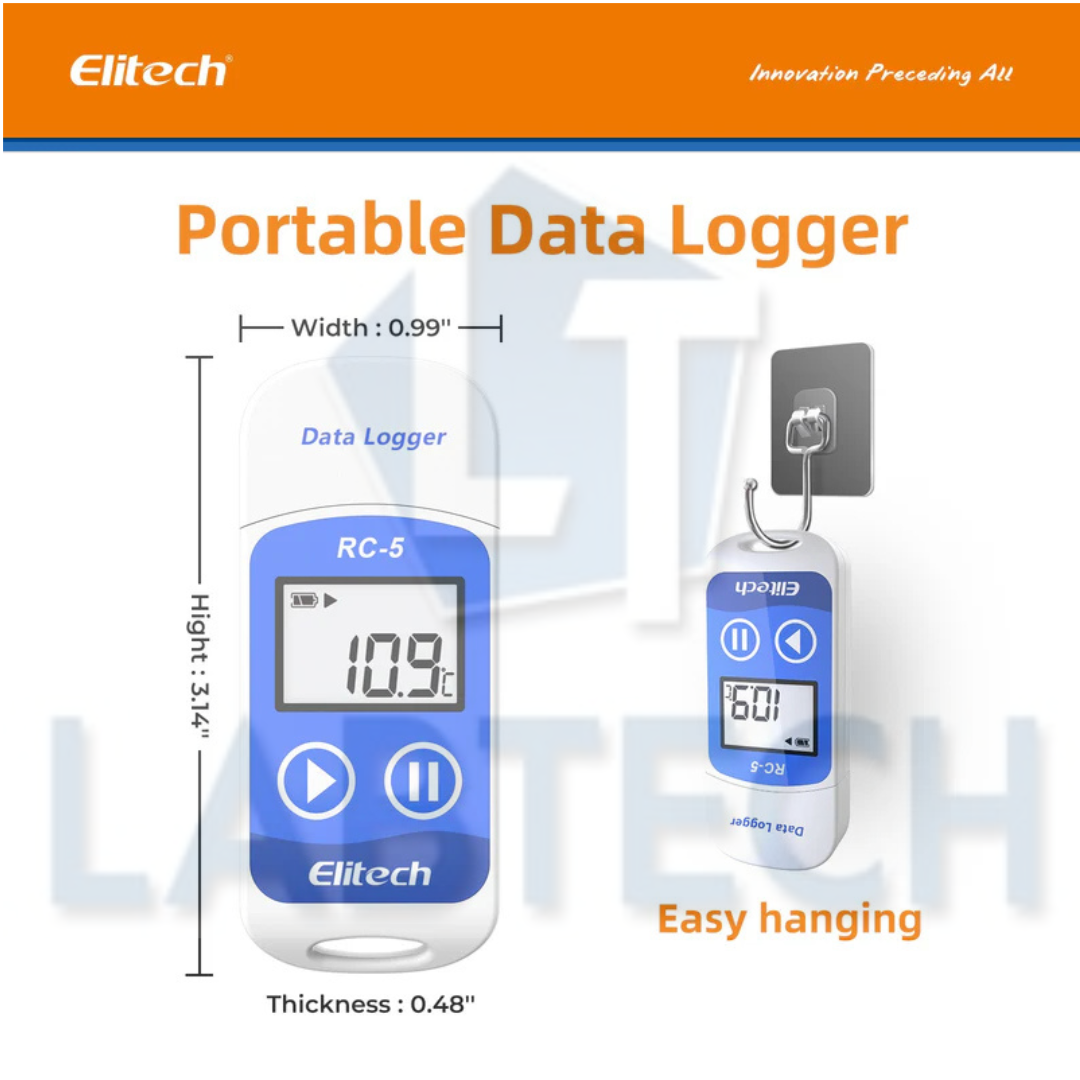 Elitech RC-5 USB Temperature Data Logger with 32000 Recording Points