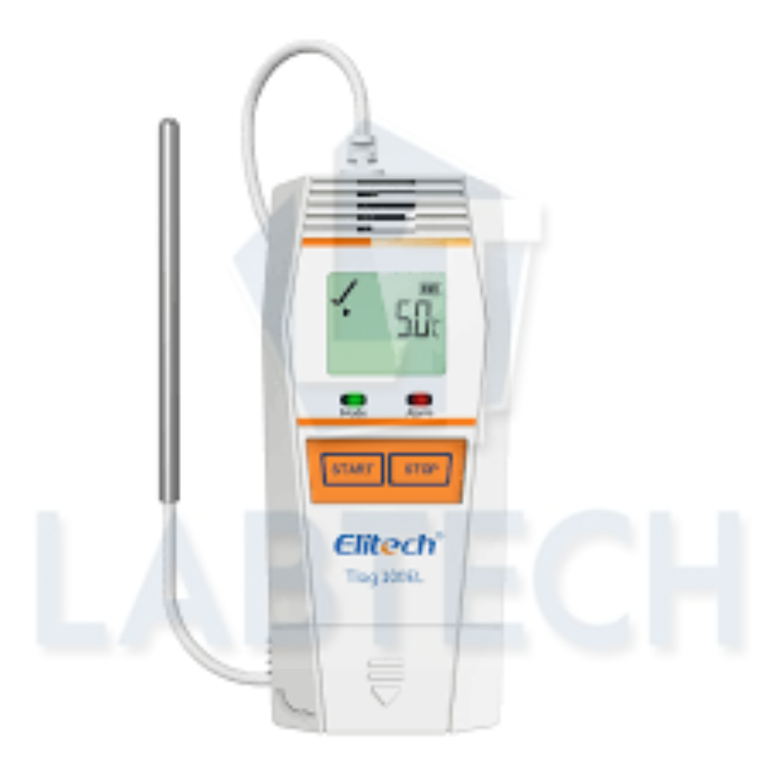 litech Tlog 100EL Digital Temperature Data Logger Reusable Temperature Recorder PDF Report USB Port 32000 Points with External Temperature Probe(-196~150℃)