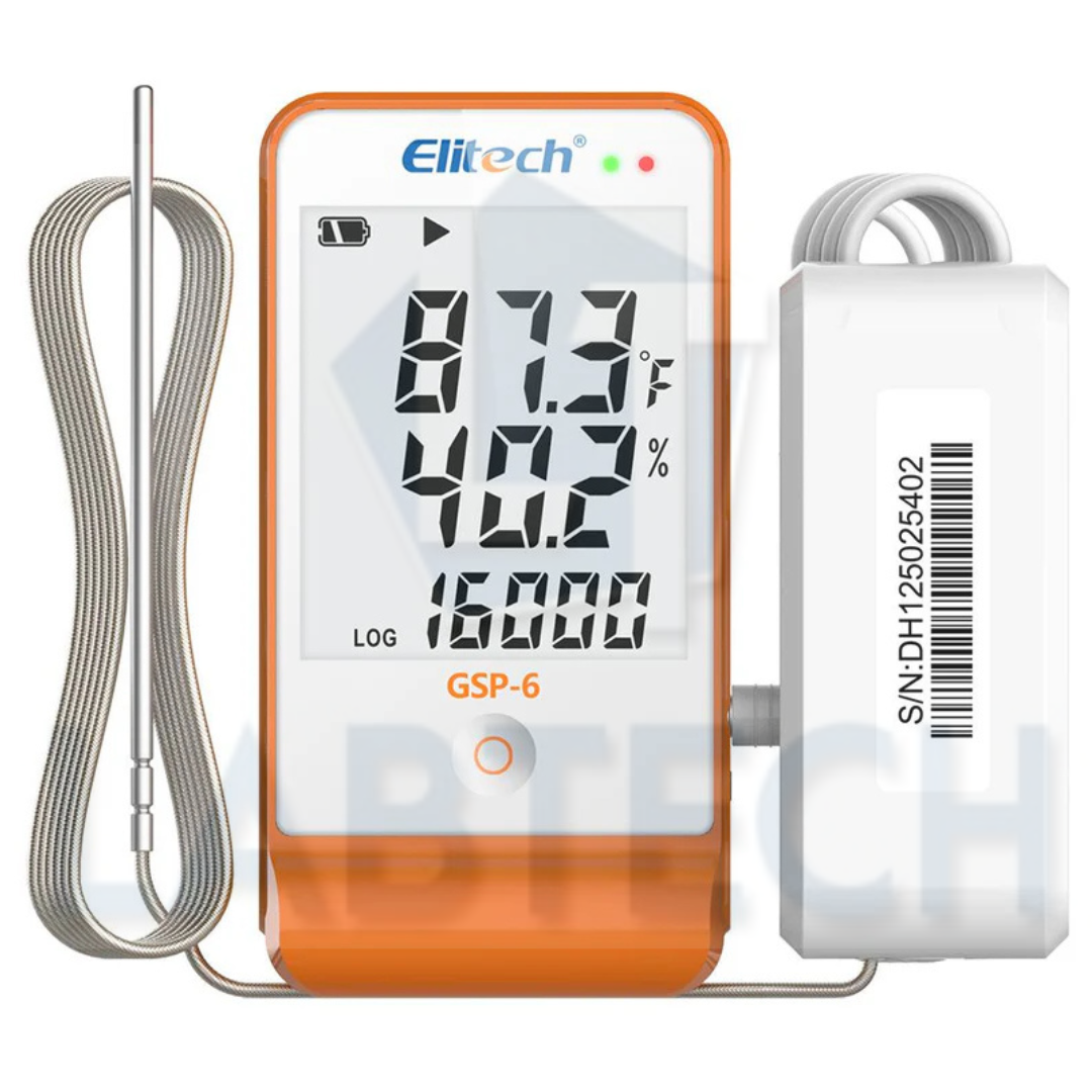 Elitech GSP-6 PTE Ultra Low Digital Data Logger -121℉ to 302℉ Recorder 16000 Points