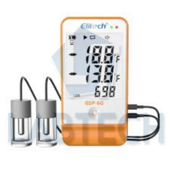 Elitech Digital Temperature Humidity Data Logger Pharmacy Refrigerator Thermometer Vaccine Fridge Temperature Monitor GSP-6G TDE