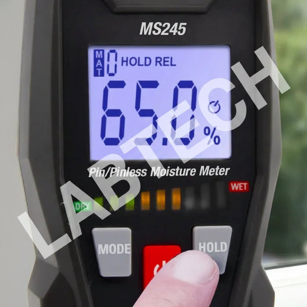 Pin/Pinless Moisture Meter with visual led moisture indicator- (MS245)
