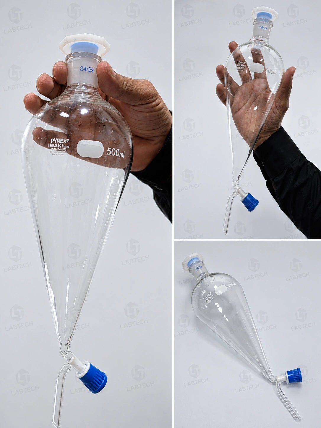 Glass Separating Funnel | PTFE Stopcock Laboratory Separation Funnel