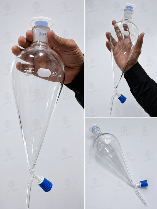 Glass Separating Funnel | PTFE Stopcock Laboratory Separation Funnel